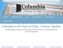 Tablet Screenshot of columbiawindows.com